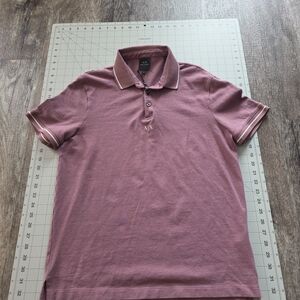 Armani Exchange Men's Mauve Polo Shirt